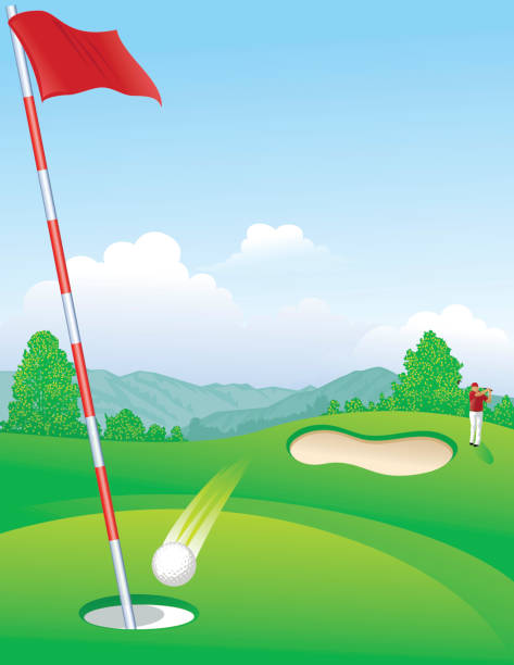 Golf Course vector art illustration