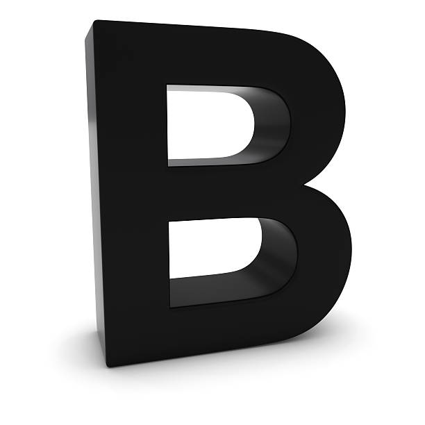 istock Black 3D Uppercase Letter B Isolated on white with shadows 500896788