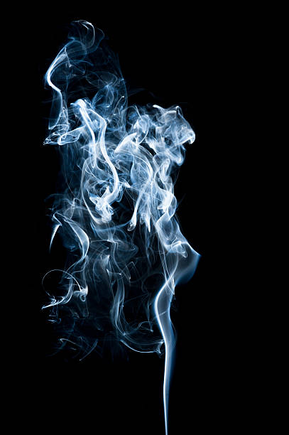 istock abstract smoke on black background, Beautiful abstract figure of 500897954