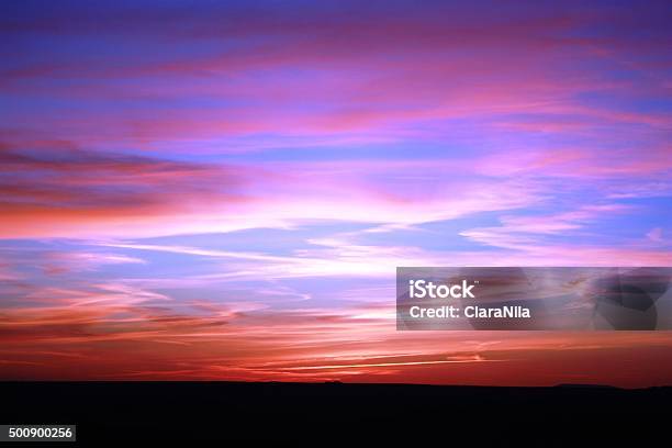 Sunset Over Painted Desert In Petrified Forest National Park Usa Stock Photo - Download Image Now