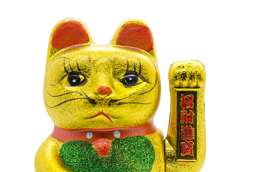 Maneki neko lucky chinese,japanese waving cat