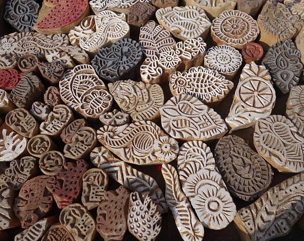 istock Indian wood printing blocks from Jaipur, Rajasthan, India 500903156