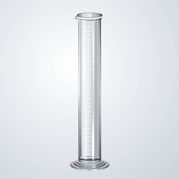 화학 장치-졸업하셨군요 원기둥 - graduated cylinder stock illustrations