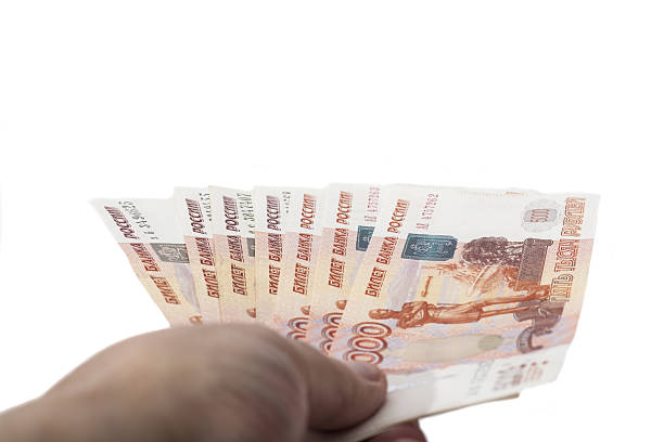 istock Money in hand  Russian banknotes 500905343