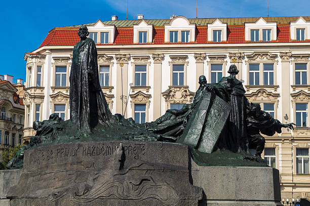 istock Jan Hus Memorial on the Old Town Square in Prague 500905762