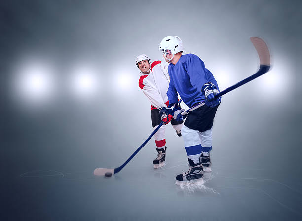 istock Two ice hockey players during match 500907041