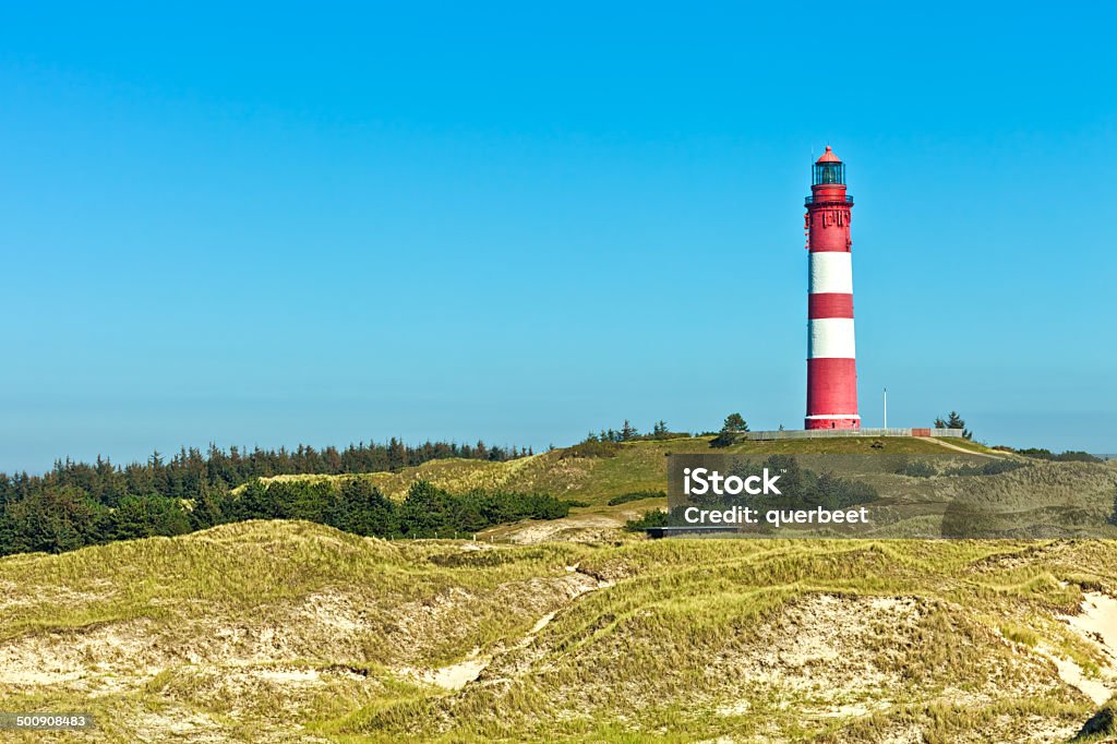 Leuchtturm in den Dünen/Amrum - Lizenzfrei Außenaufnahme von Gebäuden Stock-Foto