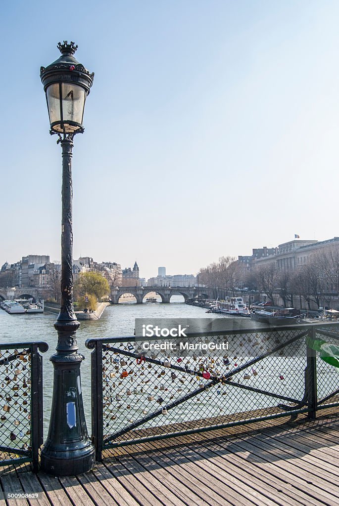 Bridge of Arts Pont des Arts in Paris, France. Architecture Stock Photo