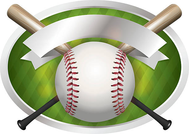 Vector Baseball and Bat Emblem Illustration An illustration of a baseball and bat banner. Room for copy. Vector EPS file contains transparencies and gradient mesh. best baseball free bet stock illustrations