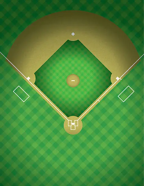 Vector illustration of Vector Baseball Field Illustration