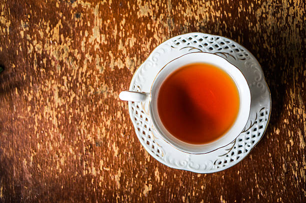 istock Cup of tea on wooden background 500909599