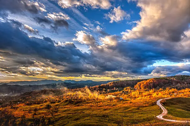 Photo of Dramatic Autumn Landscape - HDR Image