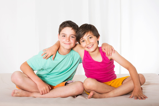 Two Boys In Bed Stock Photo Download Image Now Bed Furniture two-boys-in-bed-stock-photo-download-image-now-bed-furniture