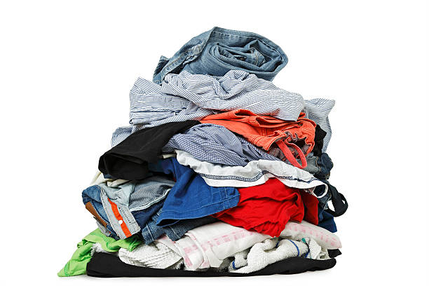 pile of clothes stock photo