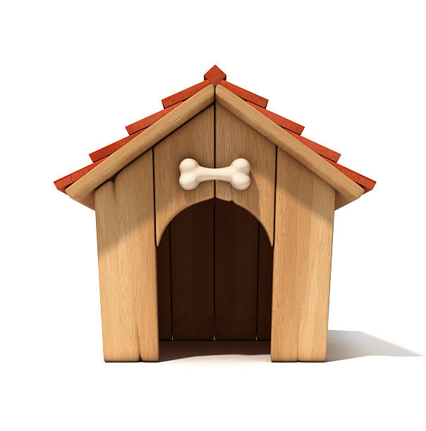 dog house 3d illustration dog house 3d illustration kennel stock pictures, royalty-free photos & images