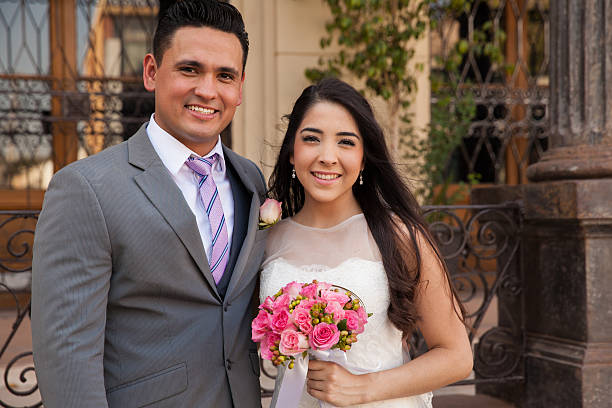 istock Happy couple on their wedding day 500911479