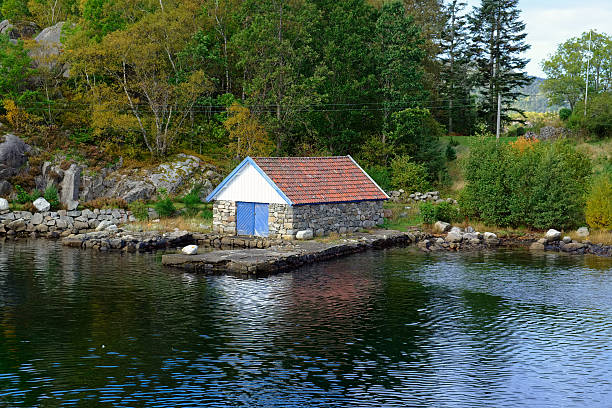 istock norwegian boat house of granite 500911596