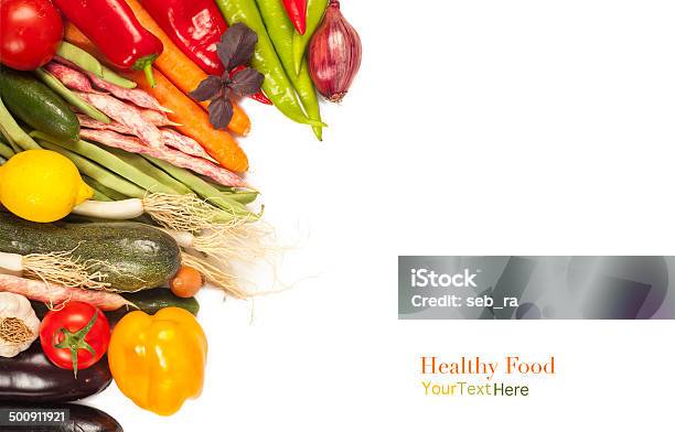 Colorful Healthy Fresh Vegetables On White Stock Photo - Download Image Now - Carrot, Communication, Cucumber