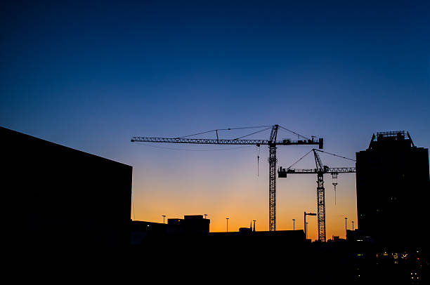 istock Skyline of construction cranes 500922383