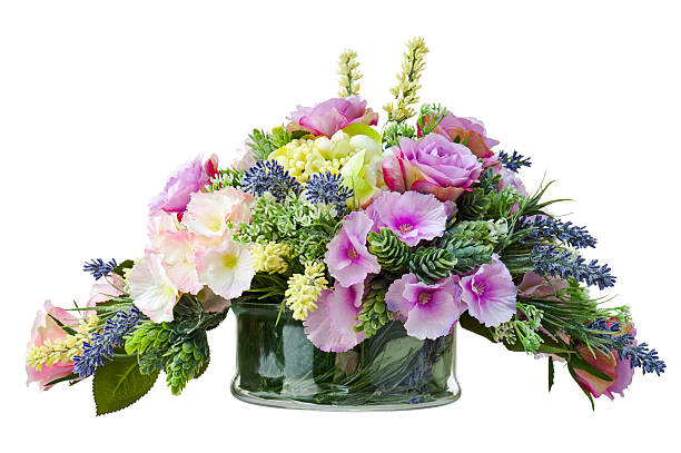 bouquet de fleurs artificielles. - flower purple gladiolus isolated photos et images de collection
