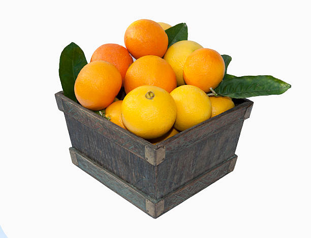 istock Orange in wooden box 500925458
