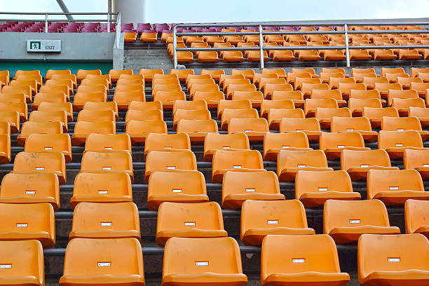 istock Seat grandstand in an empty stadium. 500926199