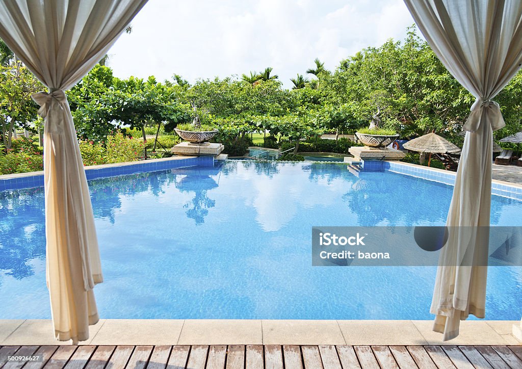 Spa center Spa center with curtains. Bali Stock Photo