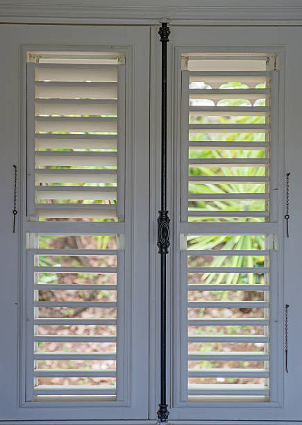istock white window, caribbean architecture in Martinique island 500927022