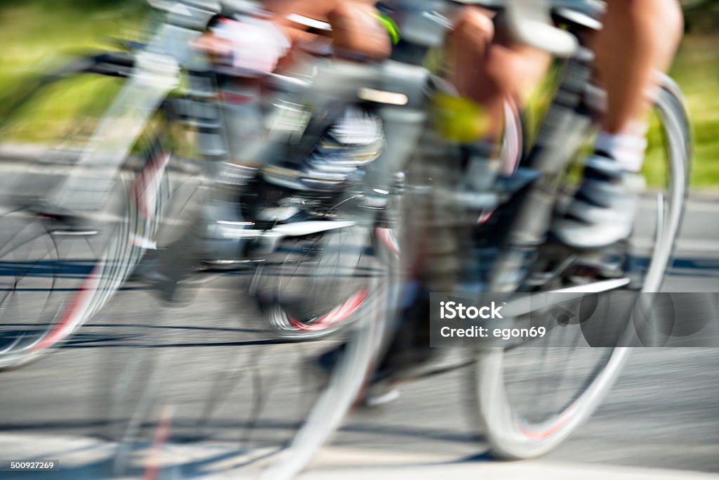 Cyclists Race Action shot of a racing cyclists. Activity Stock Photo