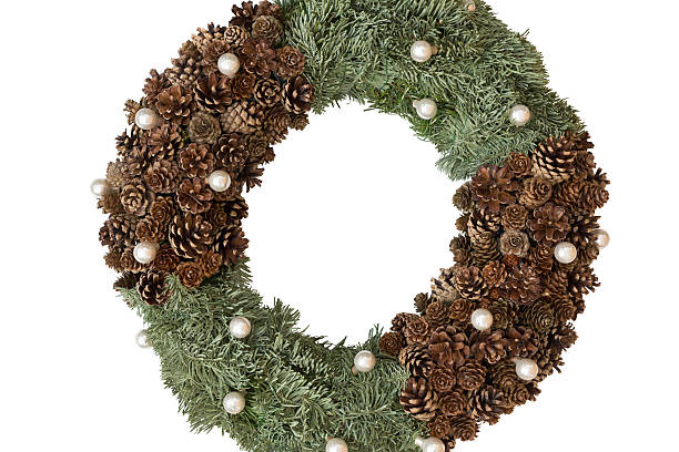 istock Advent wreath without candles, isolated on white background 500928662