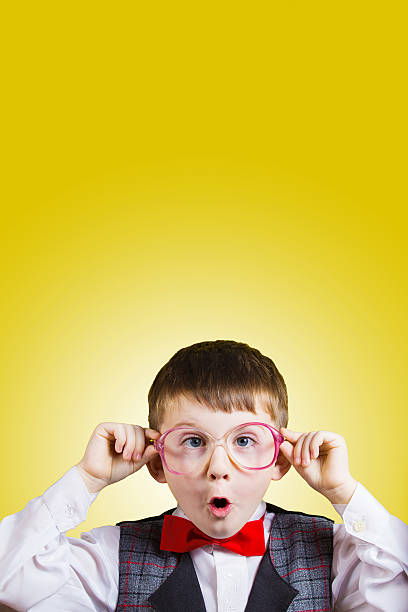 istock Excited Surprised  little boy with thumb up gesture isolated ove 500928664