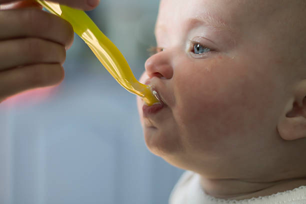 istock Feeding Baby Girl from the Spoon 500932684