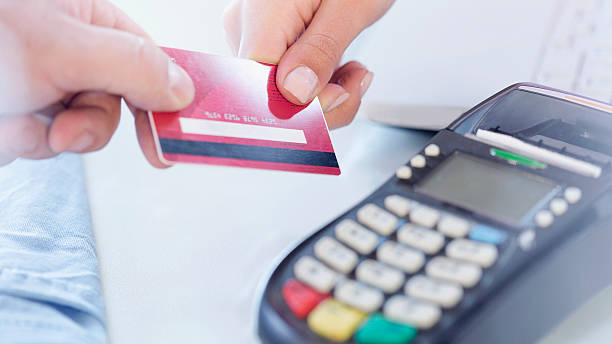 istock Payment with red credit card 500934880