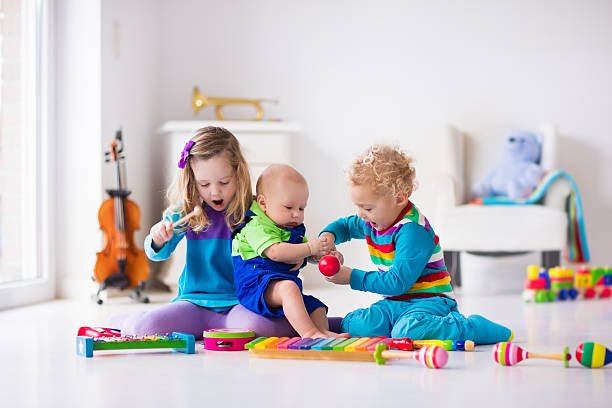 istock Music for kids, children with instruments 500937292