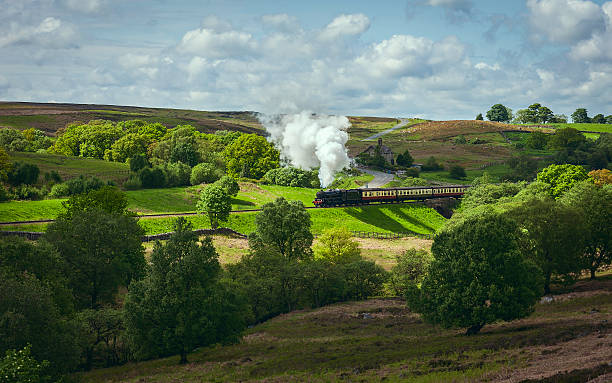 istock Vintage steam train, Yorkshire, UK. 500937478
