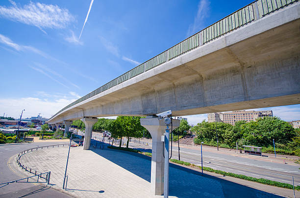 istock Contemporary bridge in London with blue sky 500941019
