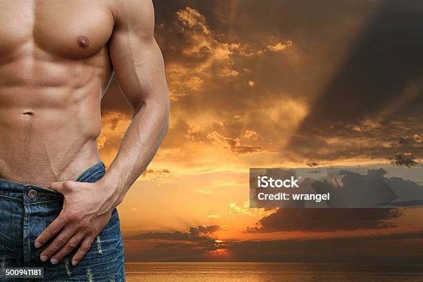 Muscular Male Torso Stock Photo - Download Image Now - Abdominal Muscle, Adult, Adults Only