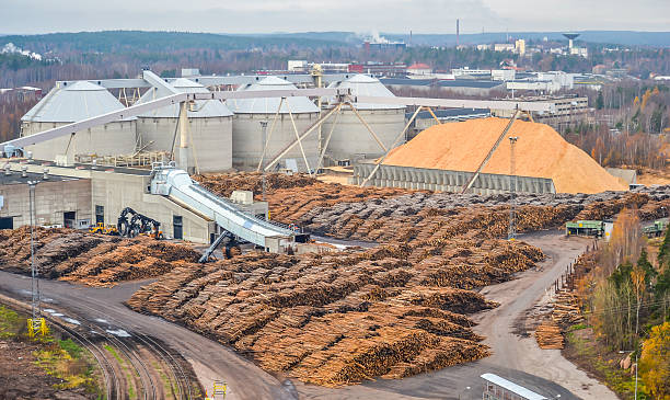 pulp mill - paper paper mill mill factory - fotografias e filmes do acervo