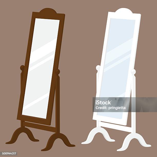 Mirror Stock Illustration - Download Image Now - Mirror - Object, Full Length, Brown