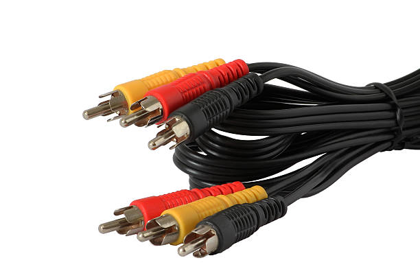 istock 6 RCA connectors isolated on white background 500944415