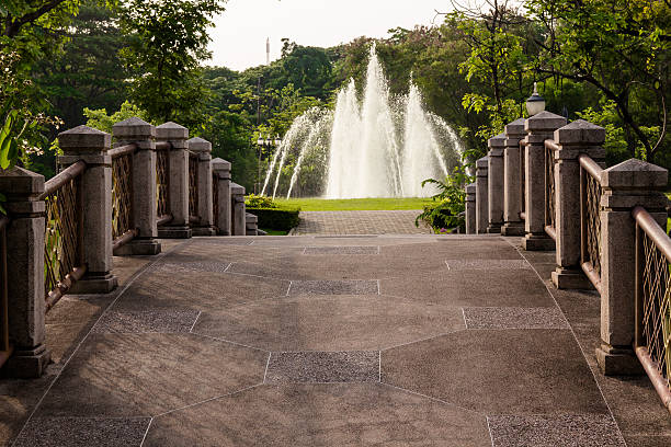 istock Landscaped Bridge in public park 500944459