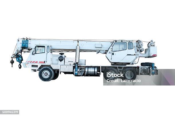 Crane Stock Photo - Download Image Now - Mobile Crane, White Background, White Color