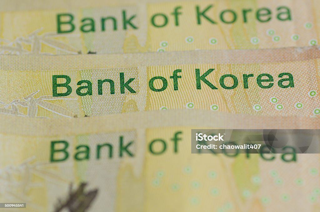 Bank Korei - Zbiór zdjęć royalty-free (Banknot)