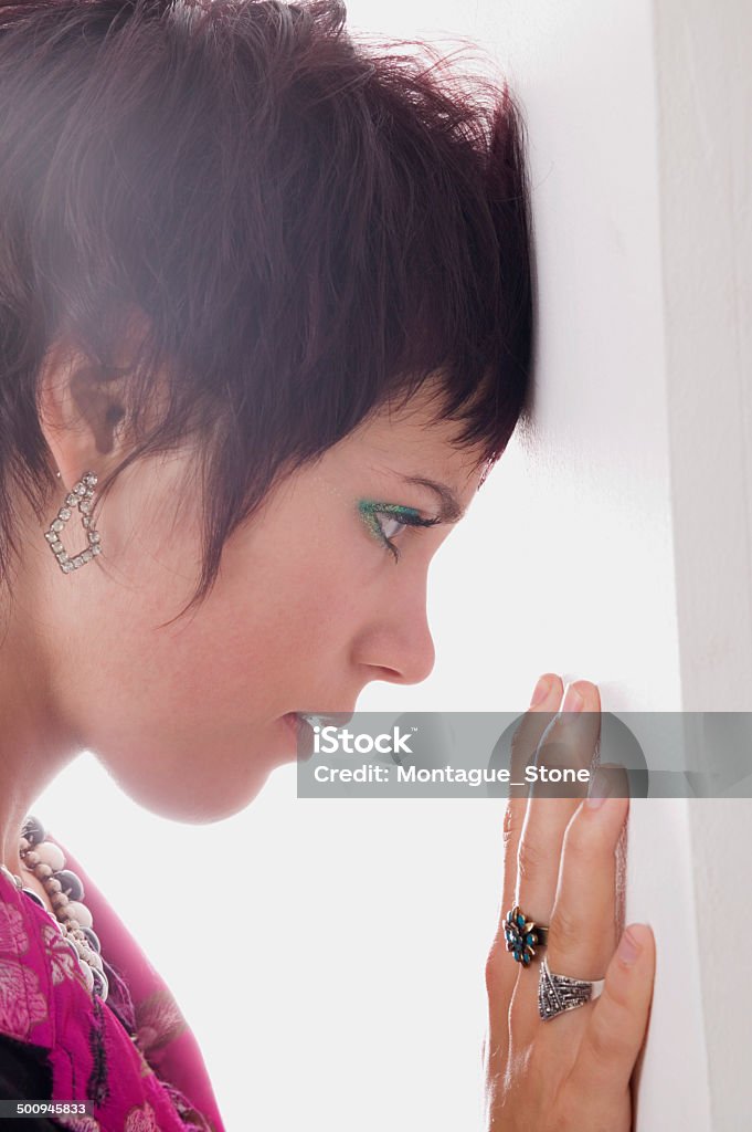 Triste jeune femme expression Anxiété - Photo de Adulte libre de droits