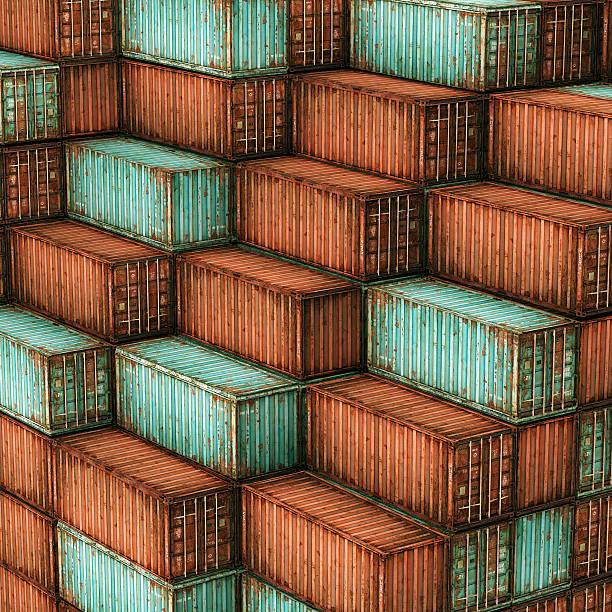 istock Lot's of cargo freight containers 500946711