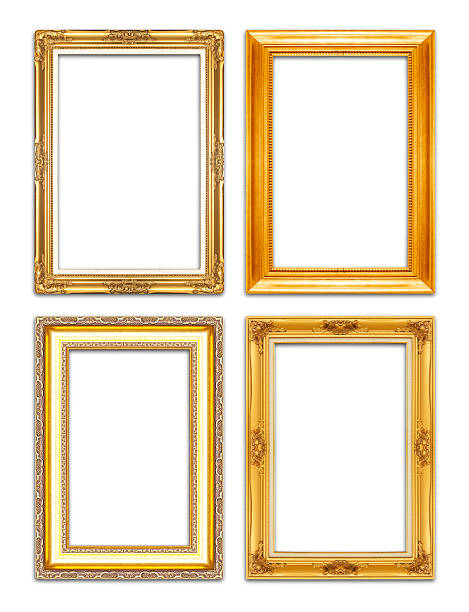 istock gold antique  picture frames. Isolated on white background 500948707