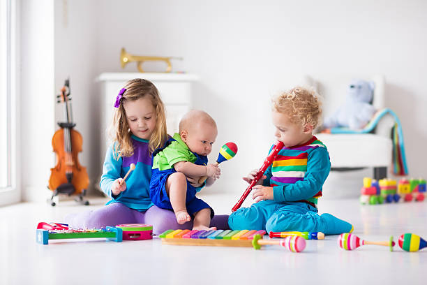 istock Music for kids, children with instruments 500956752