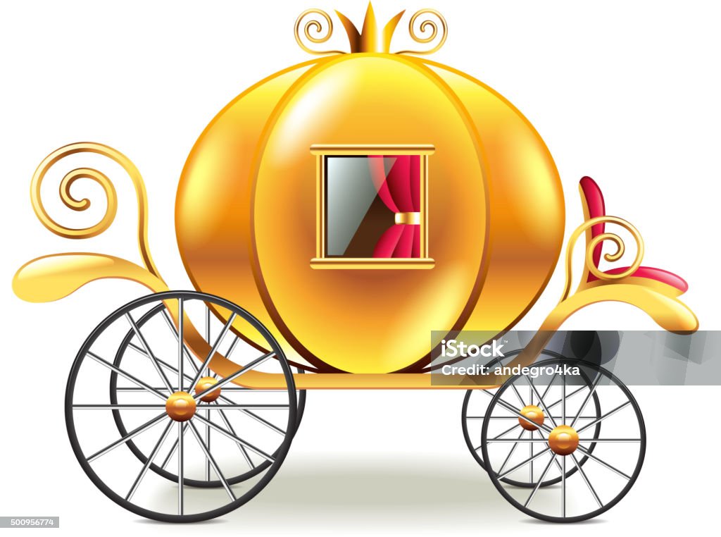 Princess carriage isolated on white vector Princess carriage isolated on white photo-realistic vector illustration Carriage stock vector