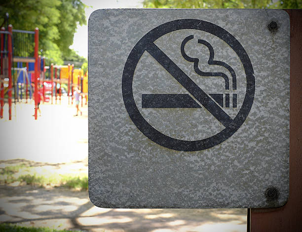 istock No smoking metal sign in the park 500960028