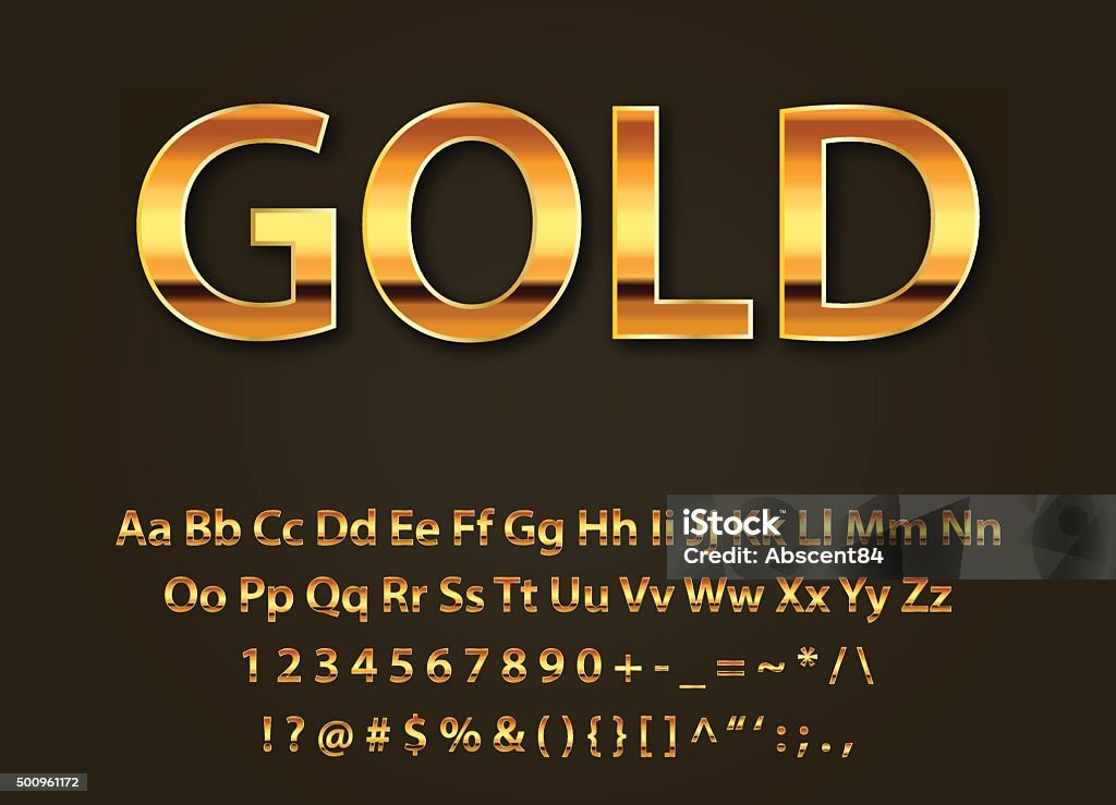Legendary Gold Letters Vector Shiny Gold Letters Stock Illustration - Download Image Now ...
